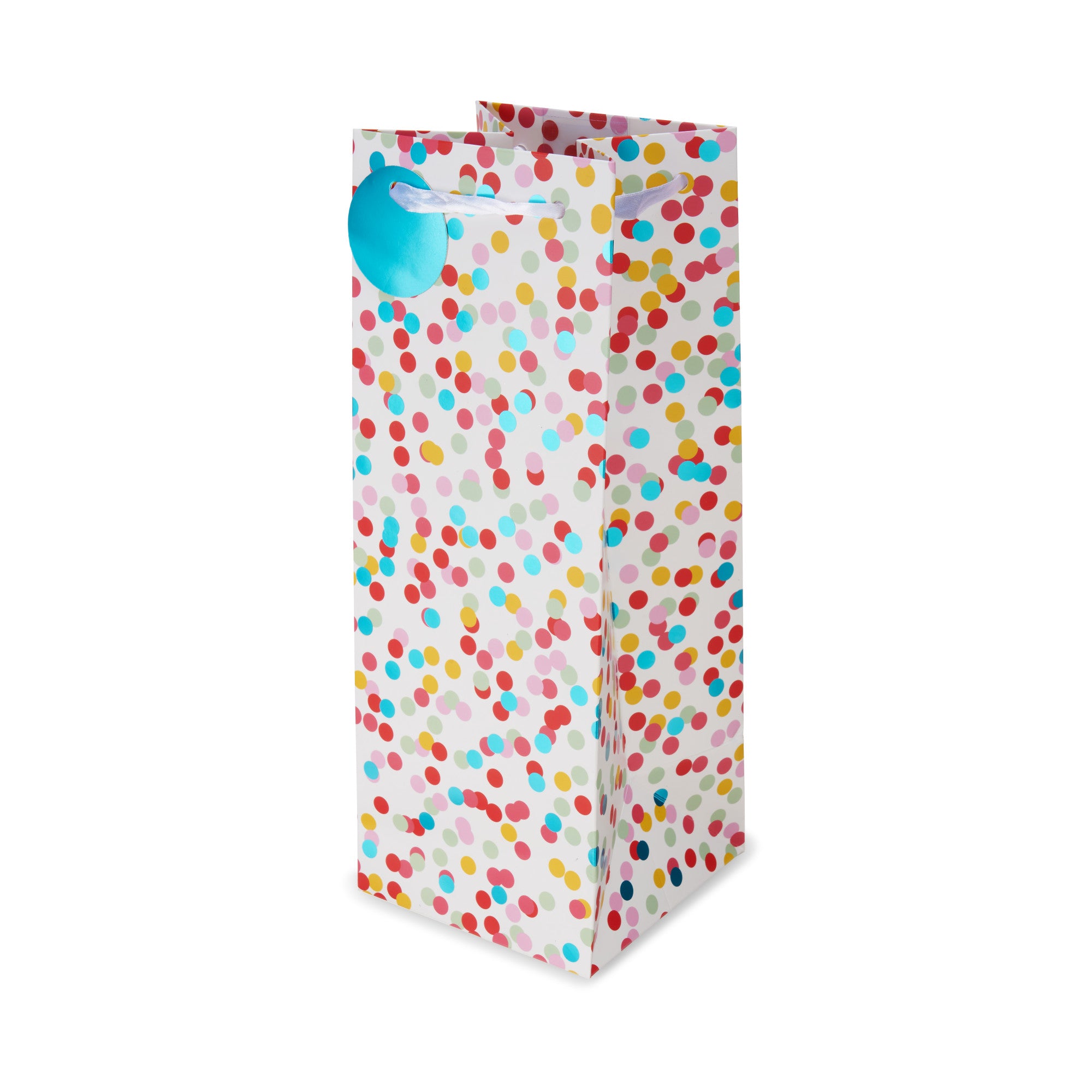 Cakewalk Confetti Dot Liquor Bags - 50 Pack Premium Wine Bottle Gift Bags for Parties, Weddings & Celebrations - Perfect for Champagne, Vodka & Whisky Gifts