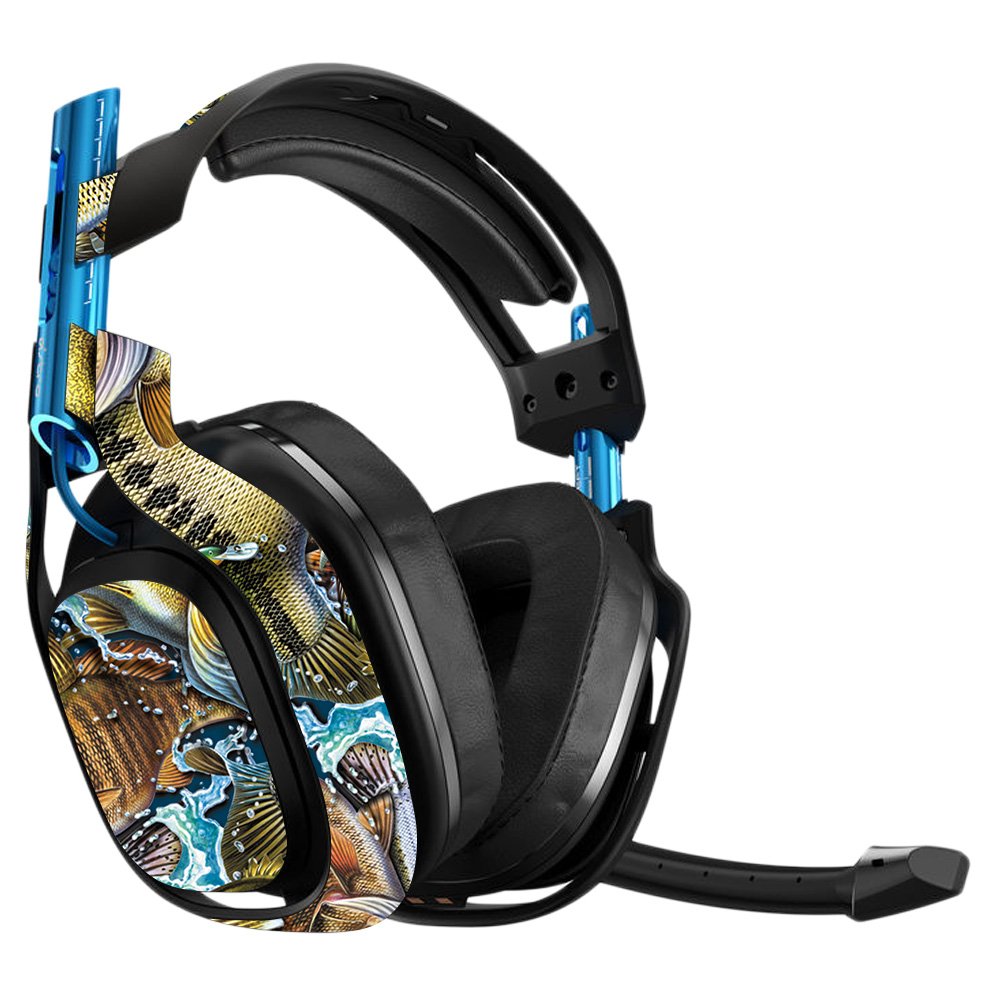 Astro A50 3rd Gen Gaming Headset Skin - Durable Vinyl Decal Wrap Cover | Easy to Apply & Remove | Unique Action Fish Puzzle Design | Made in USA | Perfect for Gaming, Streaming & Headset Protection