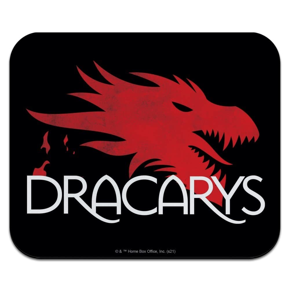 Game of Thrones Dracarys Low Profile Thin Mouse Pad - Premium Gaming Mousepad with Dragon Design for PC & Laptop - Perfect for Office Work, Gaming, and Graphic Design
