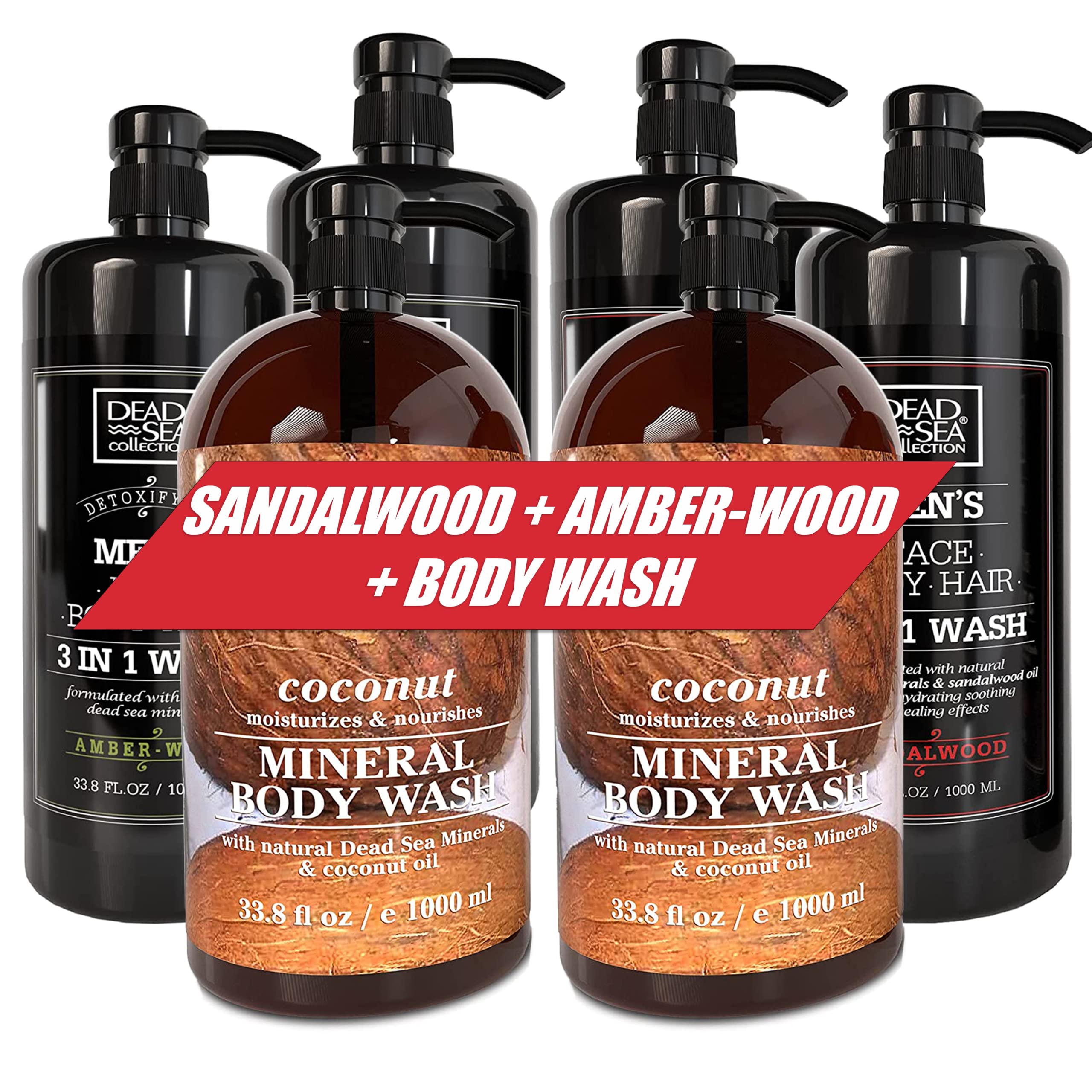 Dead Sea Mineral Body Wash Trio Set - Hydrating & Nourishing for Dry Skin | Perfect for Shower, Spa & Daily Skincare Routine