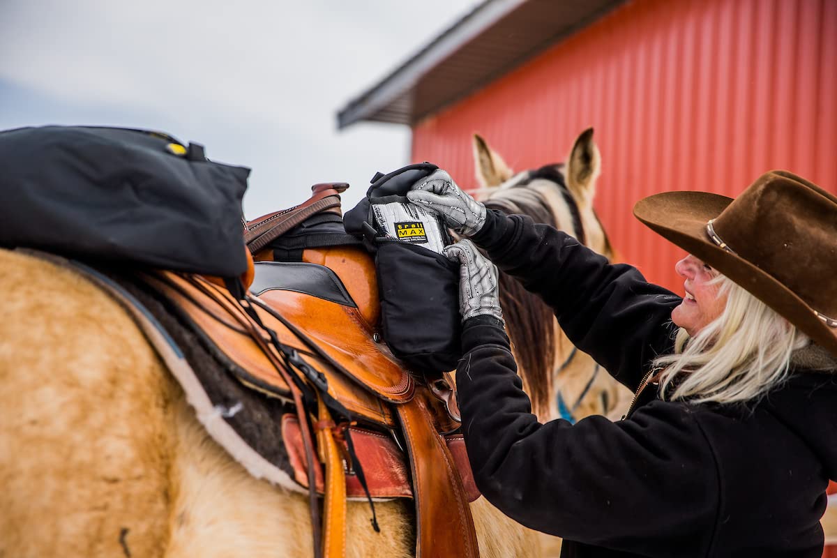 TrailMax Large Horn Saddle Bags for Horses - Durable 600D Polyester Western & Endurance Trail Riding Saddlebags with Double-Stitched Construction - Perfect for Long Rides, Camping & Outdoor Adventures