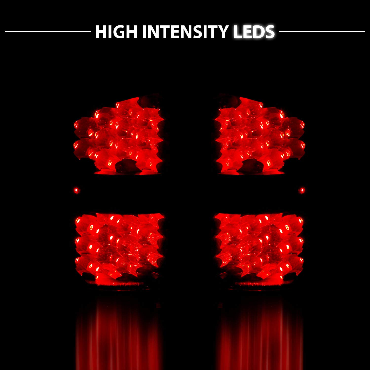 AmeriLite Black LED Tail Lights for Dodge Ram - Left & Right Side Pair - Durable, Bright & Waterproof - Perfect for Night Driving & Off-Road Adventures