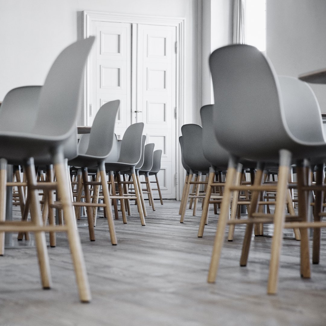 Modern Form Chair with Sturdy Wood Legs - Perfect for Dining Room, Office, or Home Decor