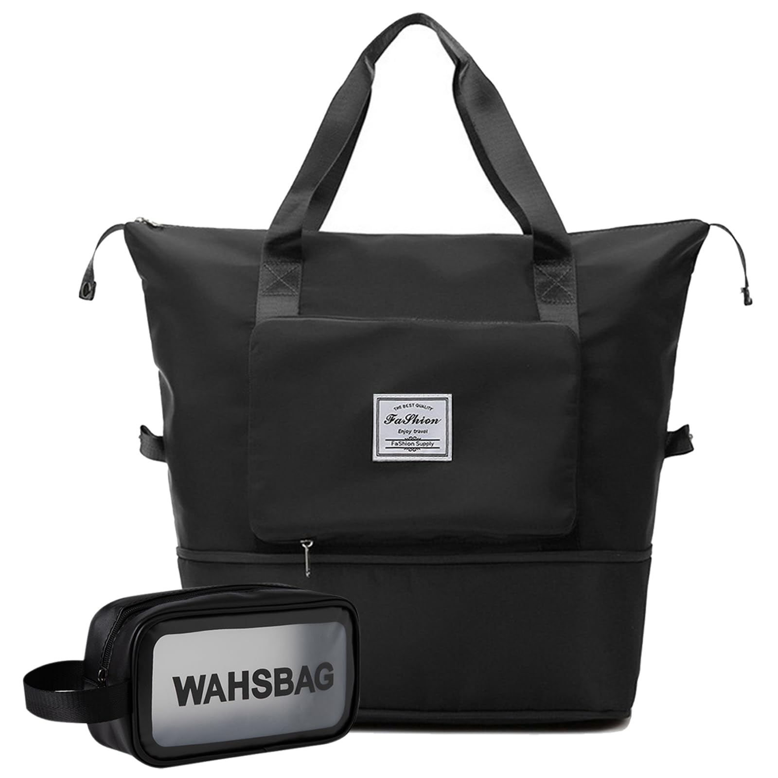 Large Capacity Foldable Expandable Travel Duffel Bag - Waterproof Collapsible Overnight Bag for Men & Women | Perfect for Weekend Getaways, Gym, Camping & Air Travel