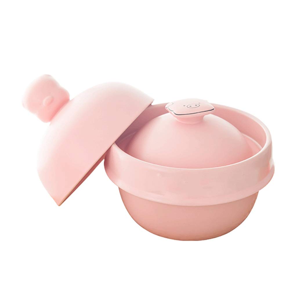 Pink Pig Ceramic Casserole Pot with Heat-Resistant Handle - High-Temperature Safe Cookware for Oven, Stovetop & Serving - Perfect for Soups, Stews & Baking - Kitchen & Dining Essential