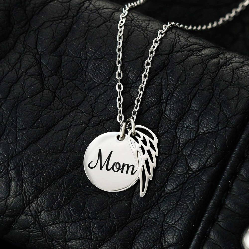 Memorial Necklace for Mom - Elegant White Keepsake Jewelry to Honor and Remember Mother | Perfect Gift for Mother's Day, Birthday, or Remembrance