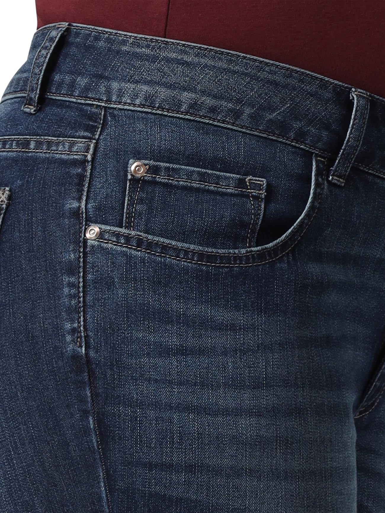 Riders by Lee Indigo Women's Midrise Bootcut Jeans - Comfortable Stretch Denim Pants for Casual Wear & Everyday Outfits