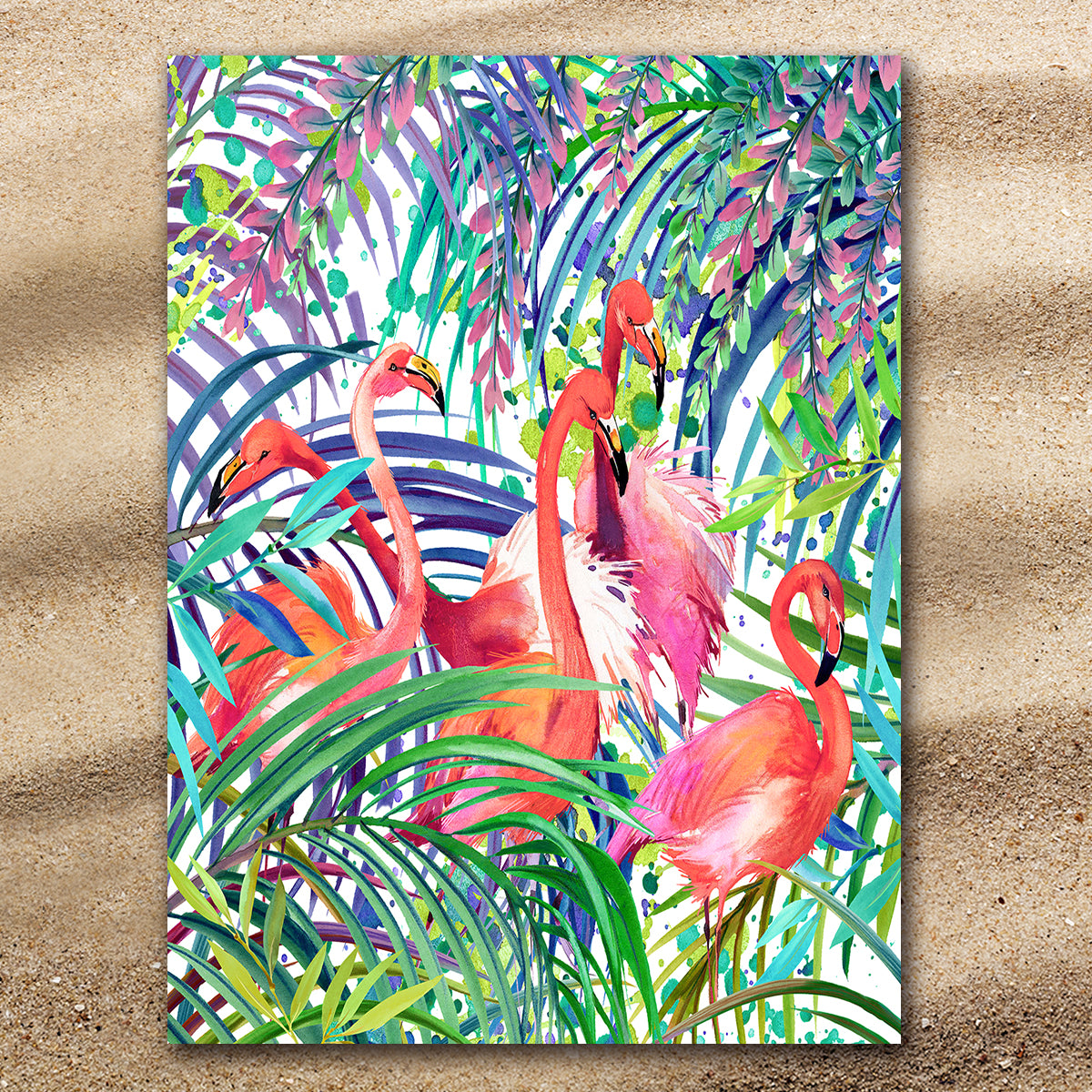 Flamingo Passion Extra Large Beach Towel - Soft, Absorbent & Quick-Dry - Perfect for Pool, Beach, Picnics & Travel
