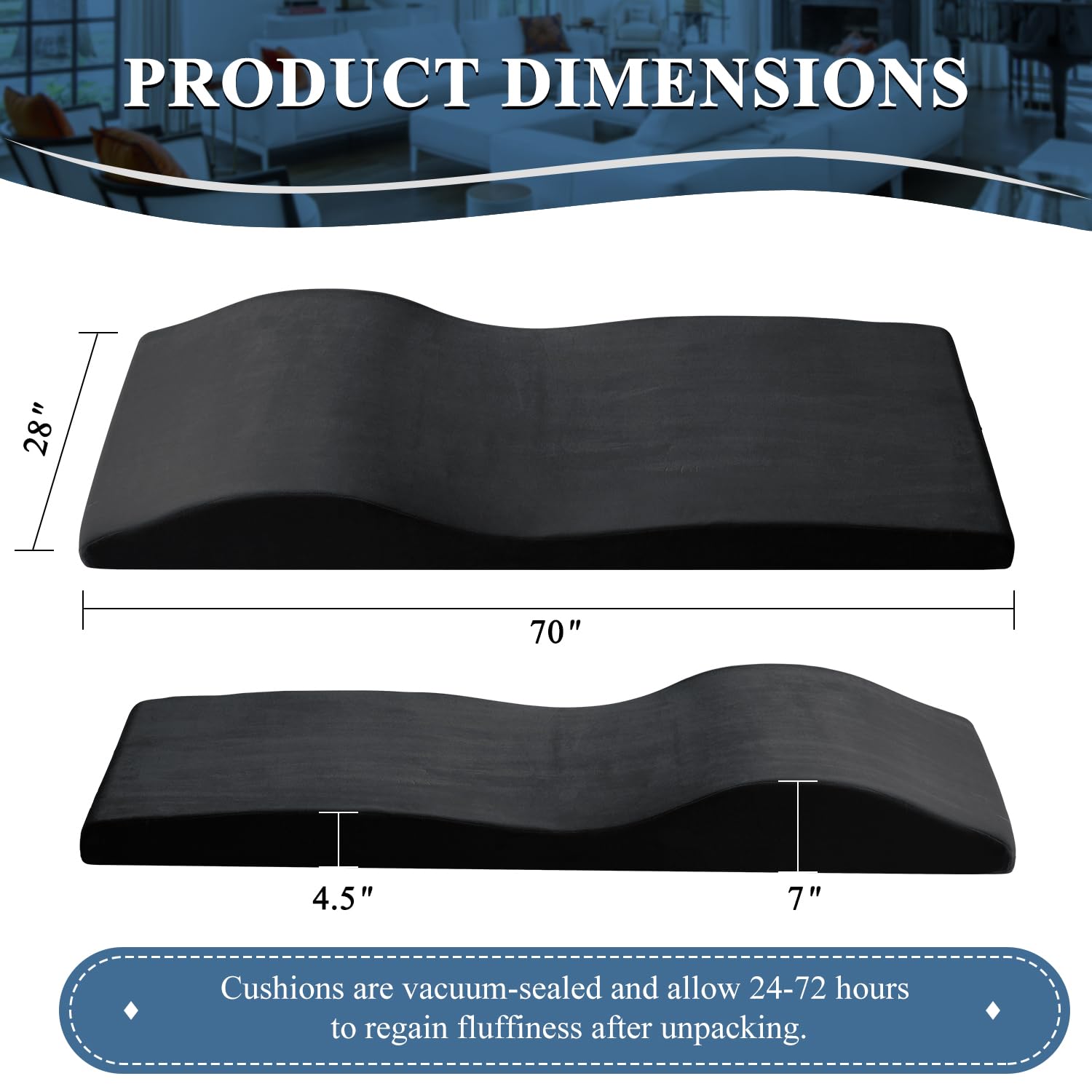 Premium Curvy Massage Bed Topper - 70x28 Inch High Density Foam Lash Table Topper with Soft Plush Cover & Ergonomic Design | Non-Slip Esthetician Mattress Pad for Beauty Salon & Spa | Perfect for Facial, Massage & Body Treatments (Black)