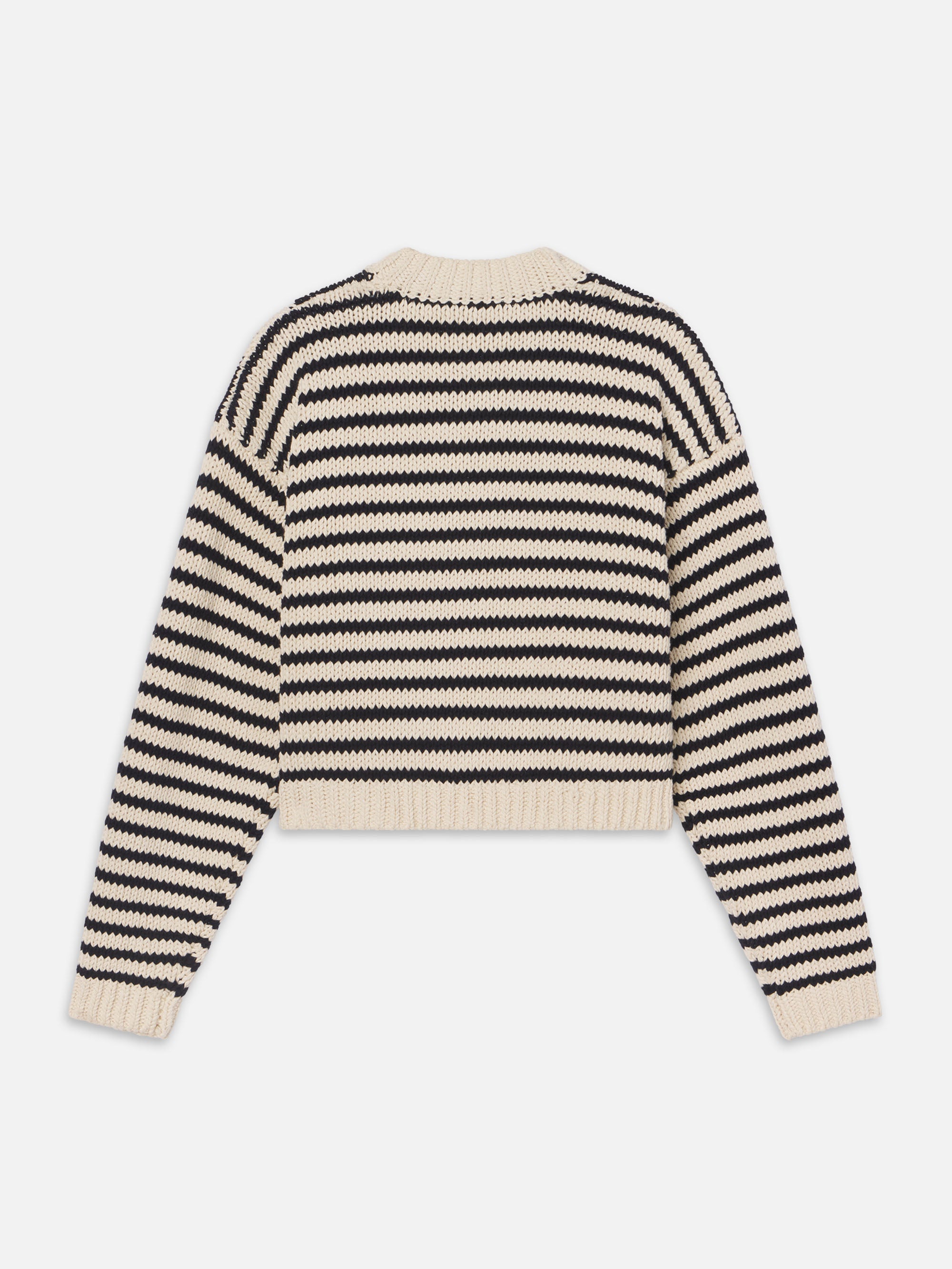 Chunky Striped Women's Cardigan Sweater - Cream & Multi Color | Cozy Fall & Winter Layering for Casual Outfits