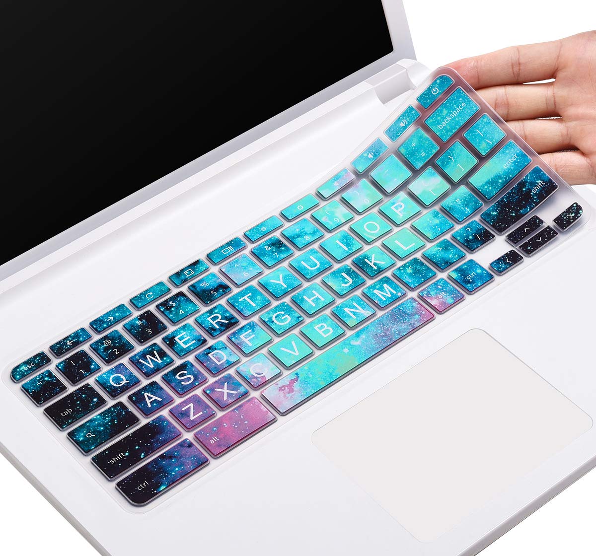 Premium Keyboard Cover for Acer Chromebook Spin 311 CP311 C738T R11 511 512/Spin 13 713 CP713 CB5-312T/Chromebook 14 314 514 714 CB514 CB714/15 315 CP315 CB3 CB5 CB515 - Slim Protective Skin for Galaxy - Perfect for Work, School & Travel