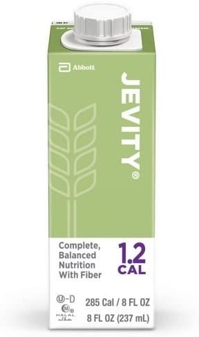 Jevity 1.2 Cal High Protein Nutrition Shake with Patented Fiber Blend - Ready to Drink, 8 fl oz (237 mL) - Ideal for Meal Replacement, Weight Management & Post-Surgery Recovery