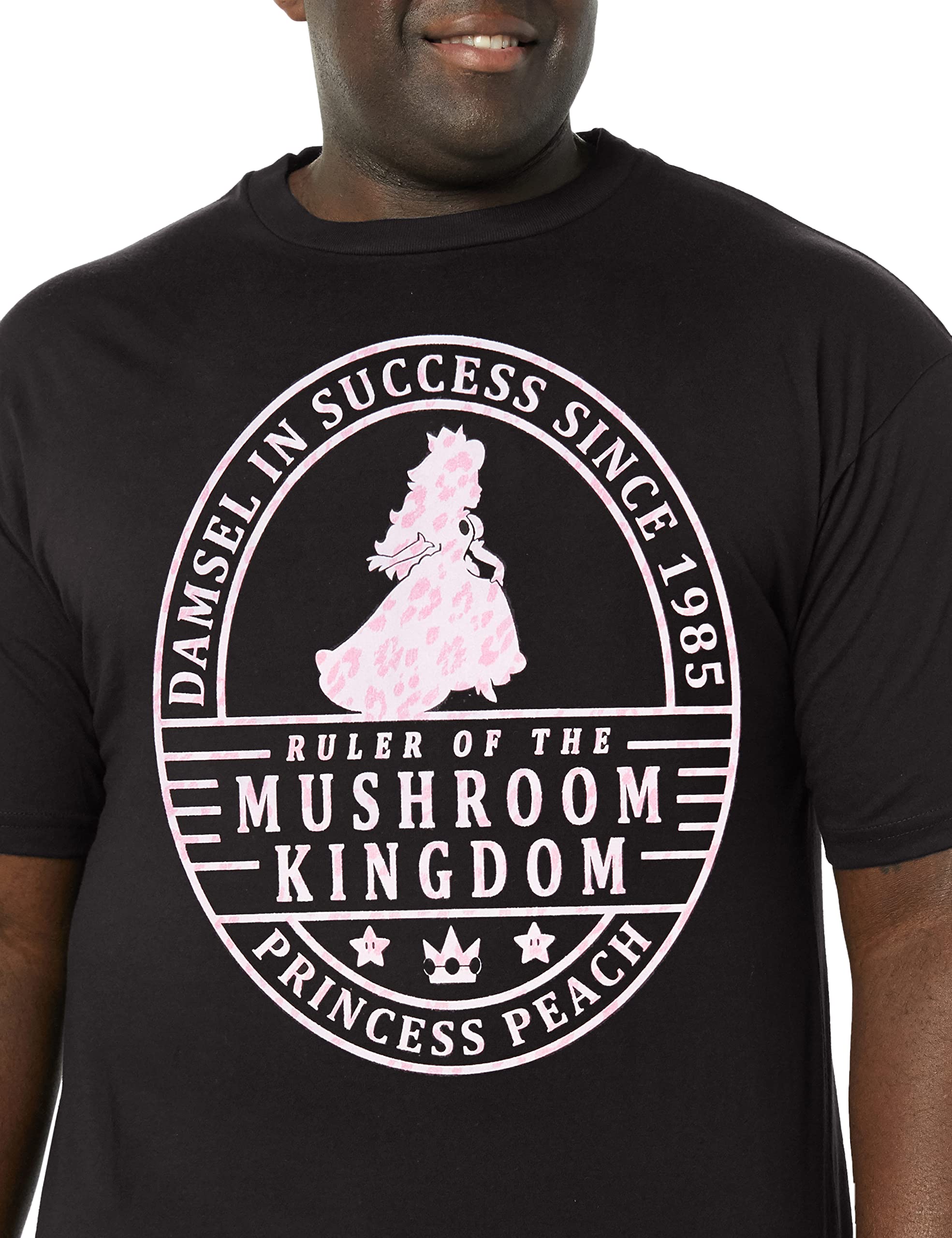 Nintendo Super Mario Peach Men's Graphic Short Sleeve T-Shirt - Casual Gaming Tee for Fans & Collectors