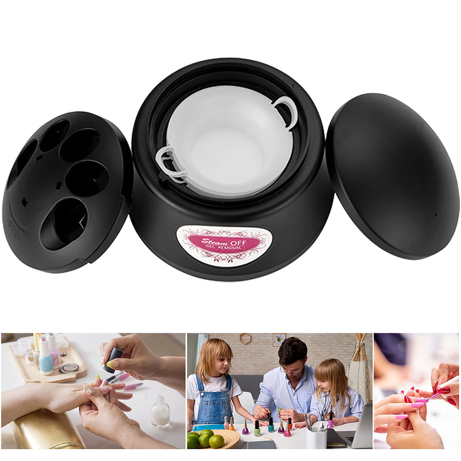 Electric Nail Polish Steam Remover Machine - Professional Nail Art Salon Tool for Fast & Gentle Polish Removal | Perfect for Home & Salon Use, Manicures & Pedicures