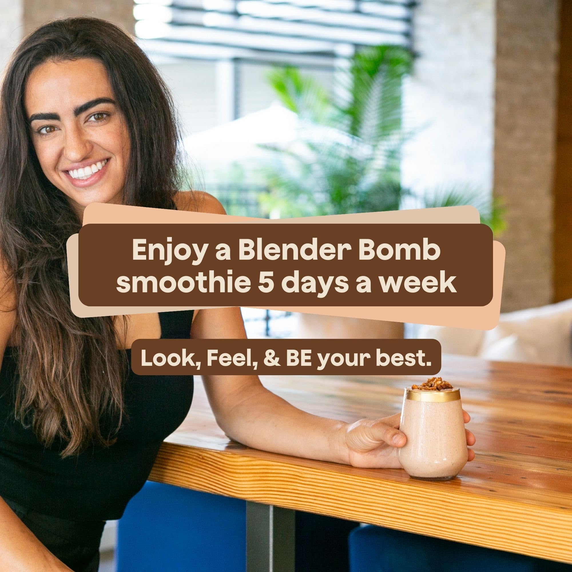 The Bomb Co. Blender Bomb - Java Jolt Superfood Smoothie Mix with Coffee & Amino Acids for Energy Support | High Fiber 10 Servings | Perfect for Post-Workout Recovery & Morning Energy Boost