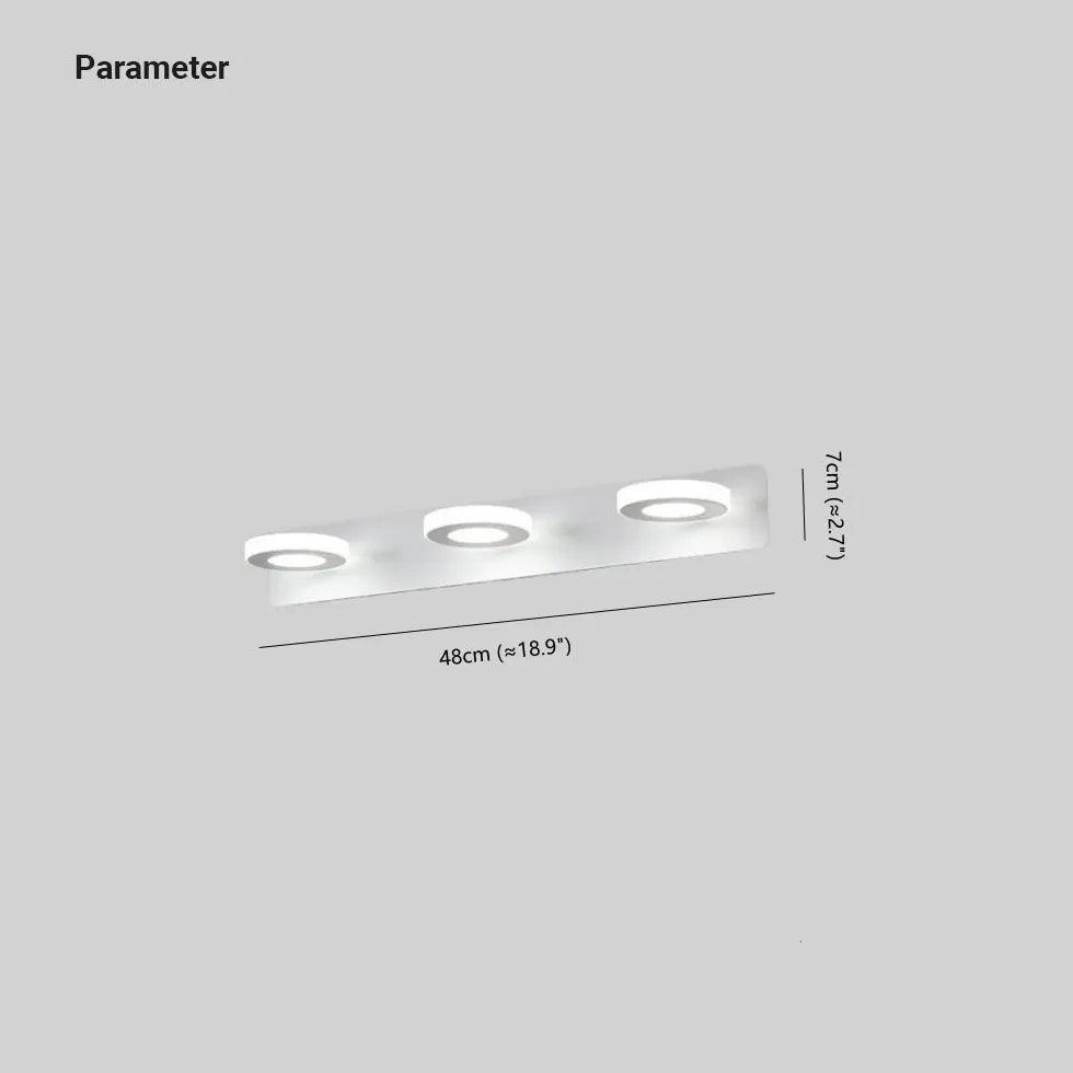Round LED White Bathroom Wall Lights - Modern Waterproof Vanity Mirror Lighting for Bathroom, Bedroom & Hallway