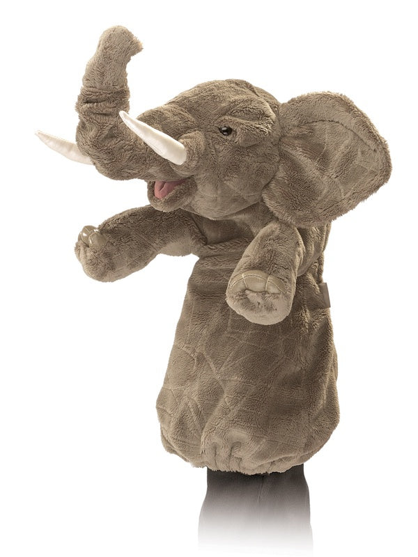Folkmanis Elephant Hand Puppet - Realistic Plush Animal Toy for Kids, Storytelling, and Educational Play | Perfect for Classroom, Theater, and Family Fun