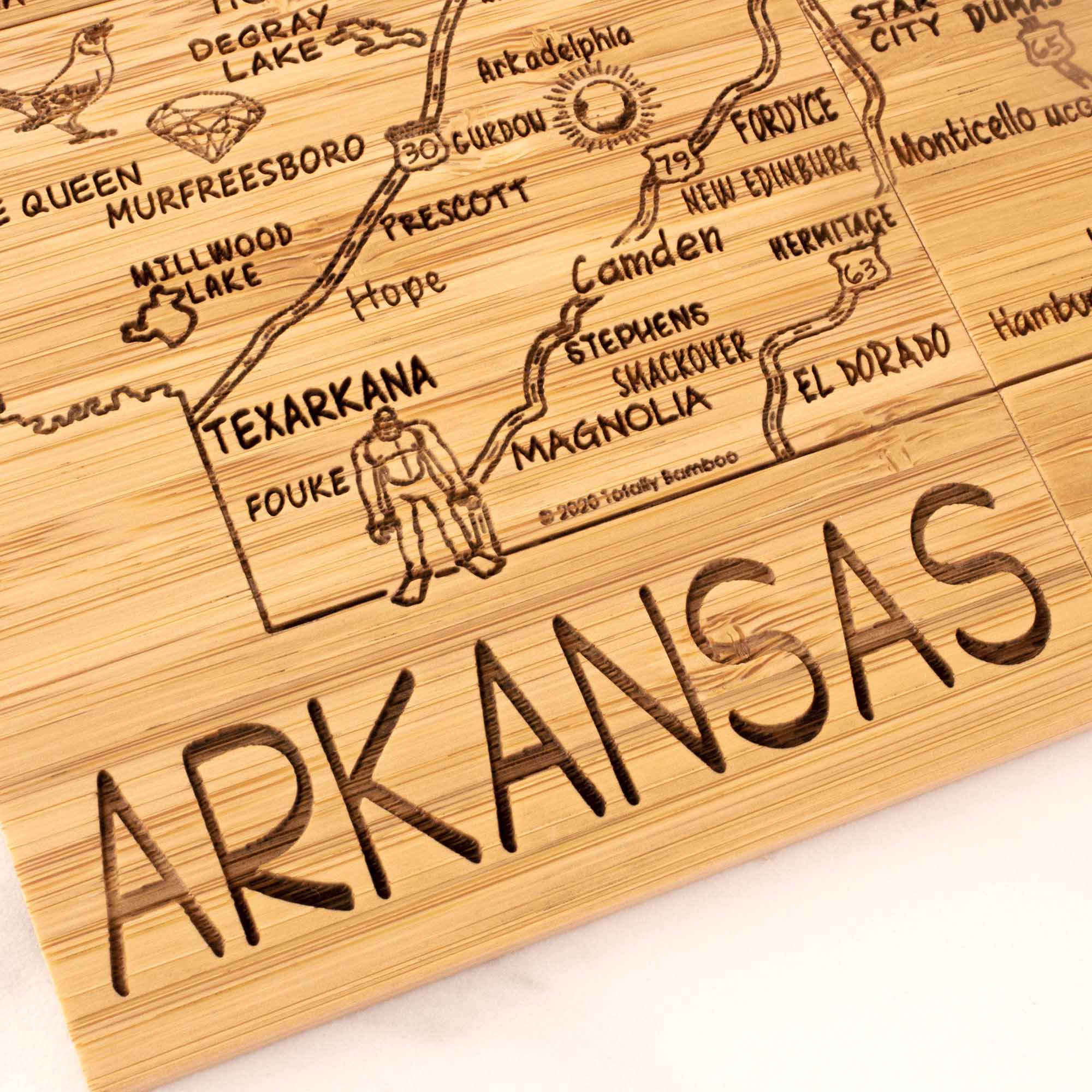 4-Piece Arkansas Puzzle Coaster Set with Protective Case - Unique State-Themed Drink Coasters for Home, Office, or Gift Giving
