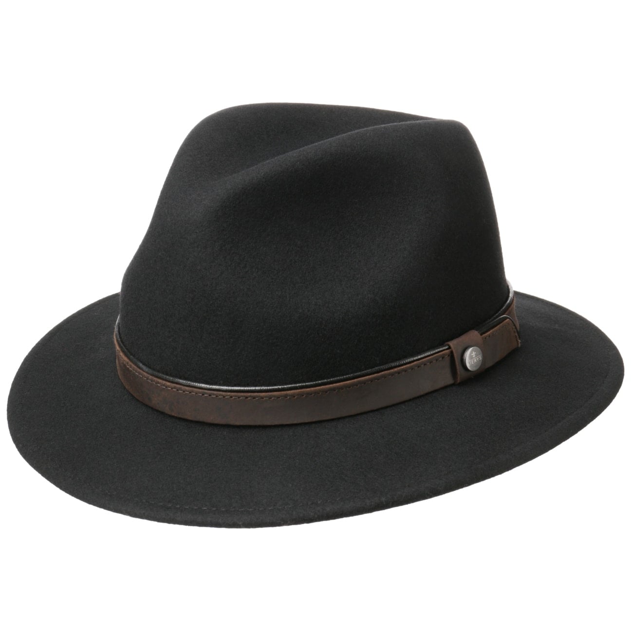 Lierys Sargent Traveller Wool Felt Hat for Men & Women - Classic Vintage Fedora Style for Outdoor Travel, Hiking, and Fashion Accessories