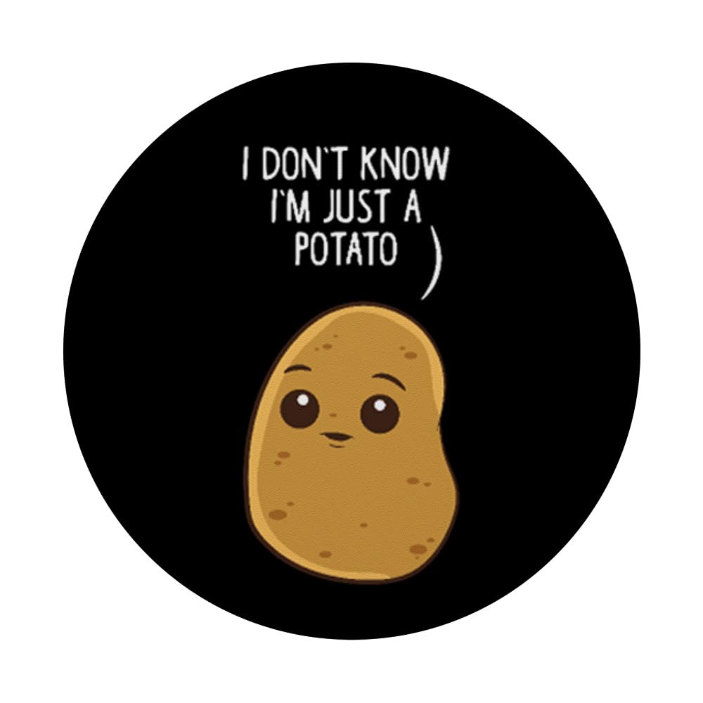 Funny Potato PopSockets PopGrip - Adhesive Phone Grip & Stand for iPhone, Samsung, and More | Perfect for Work, Travel, and Daily Use