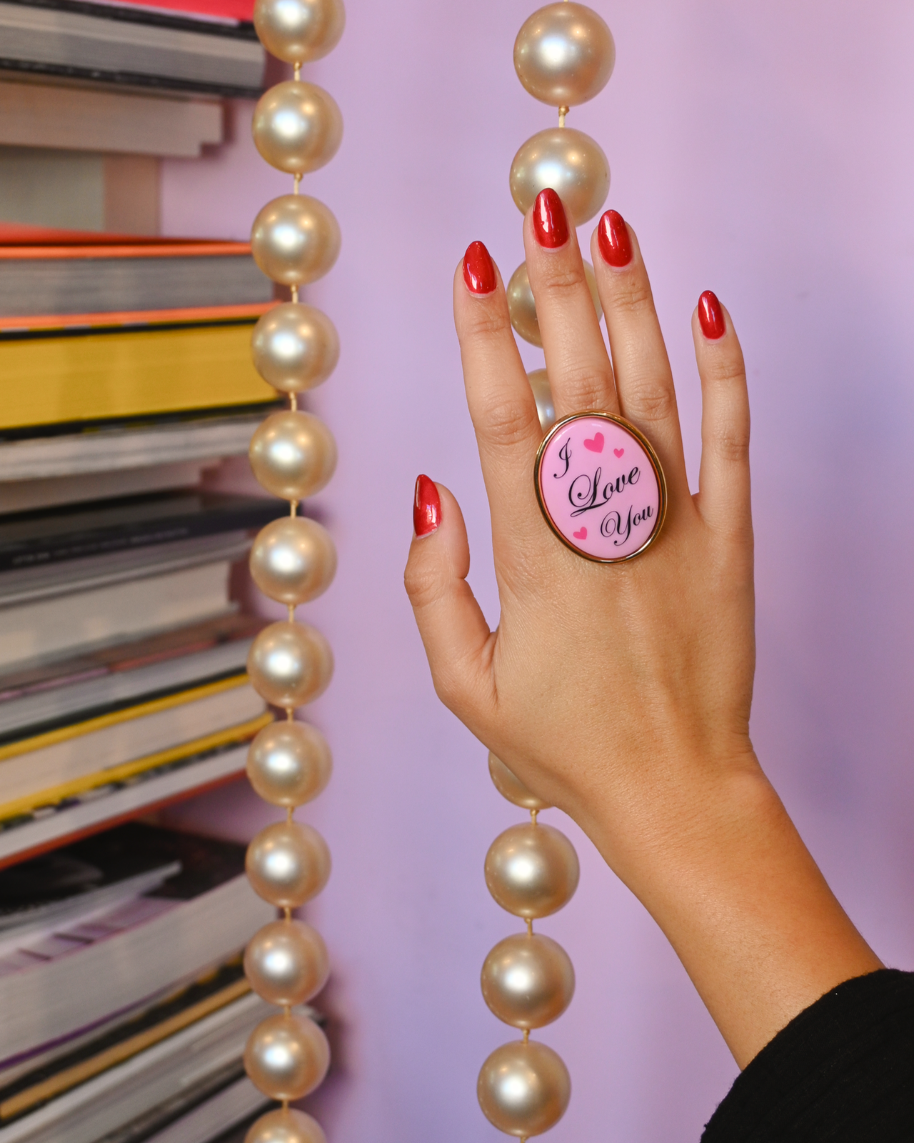 Pink Love Ring for Women - Elegant Heart Shaped Jewelry Gift for Valentine's Day, Anniversary & Romantic Occasions
