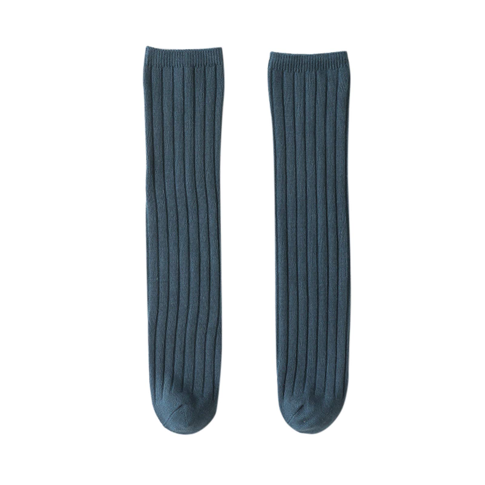 Non-Slip Ribbed Knee Socks for Toddler Girls - Navy Blue Soccer Socks with Anti-Slip Grip (1-3 Years) - Perfect for Playtime, Sports & Everyday Wear