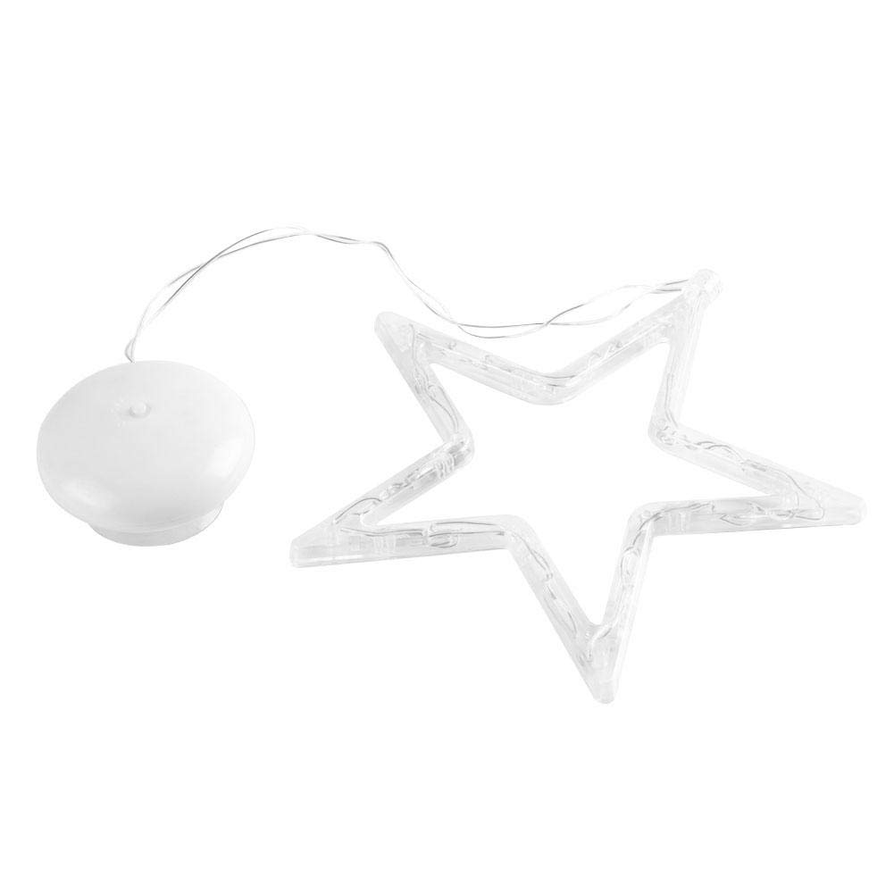 Ymiko LED Wall-Mounted String Lights with Suction Cups - Battery Operated Star Shaped Window Lights for Christmas Decorations, Bedroom, Party & Outdoor Decor