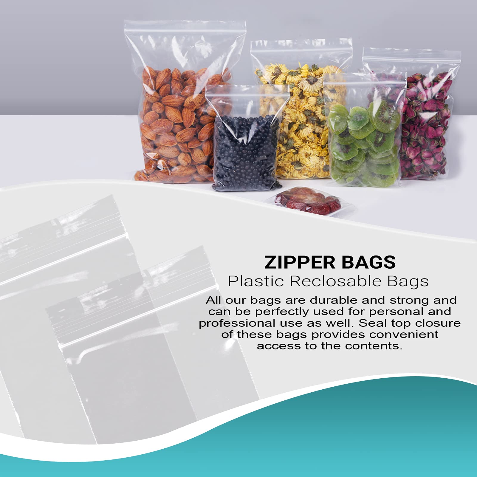 APQ 1000 Pack Heavy Duty 6x8 Inch Zipper Bags - 6 Mil Single Track Polyethylene Storage Bags for Food, Industrial & Medical Use | Perfect for Organizing, Packing & Storing Supplies