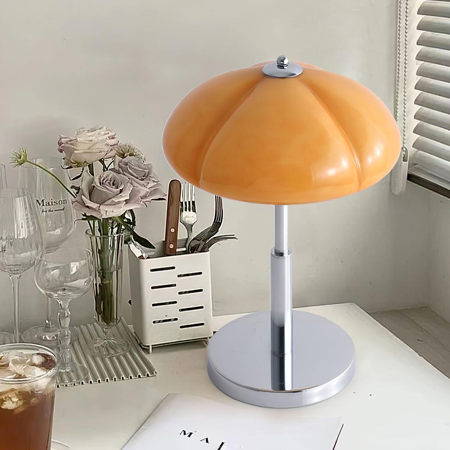 Modern Mushroom Bauhaus Table Lamp - Minimalist Nordic Style Bedside Lighting for Living Room, Bedroom & Office Decor