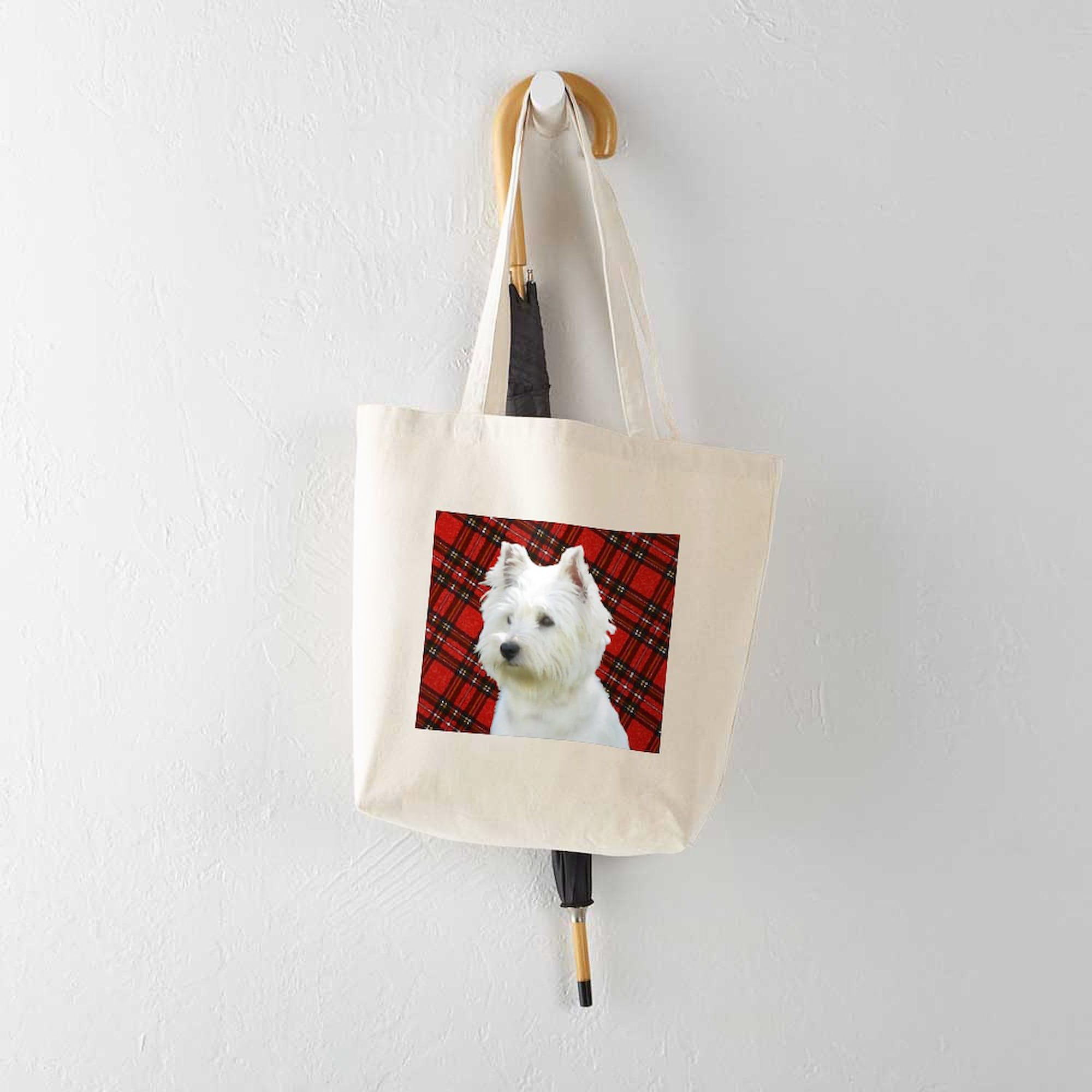 Westies Are The Besties! Natural Canvas Tote Bag - Eco-Friendly Reusable Shopping Bag for Groceries, Beach & Daily Use