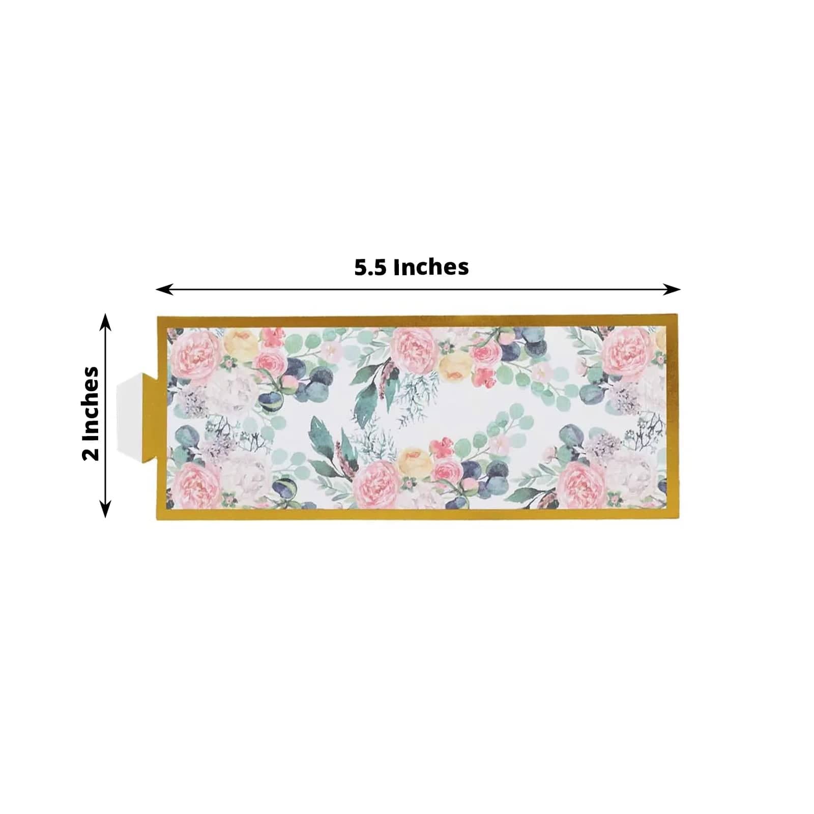 50 Pack Floral Print Disposable Paper Napkin Rings for Weddings, Parties, and Elegant Table Settings