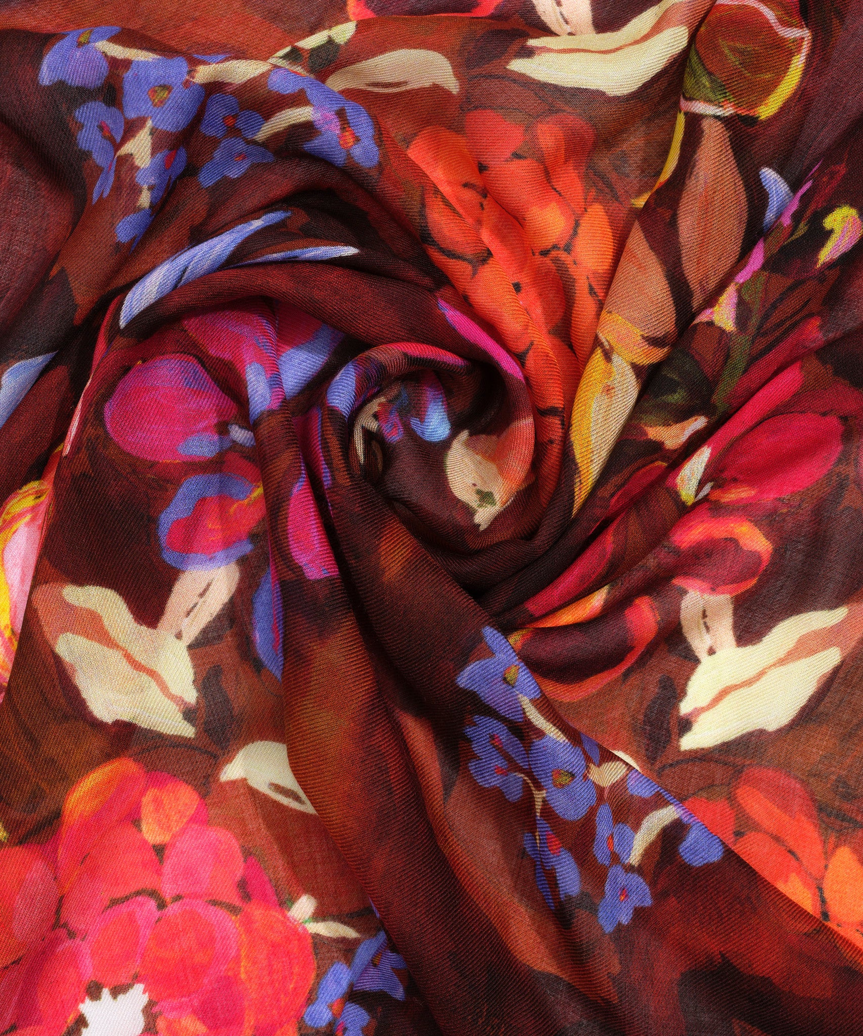 Happy Floral Wrap - Elegant Floral Print Fashion Scarf for Women, Lightweight & Soft Shawl for Spring & Summer Outfits, Perfect for Beach, Travel, and Casual Wear