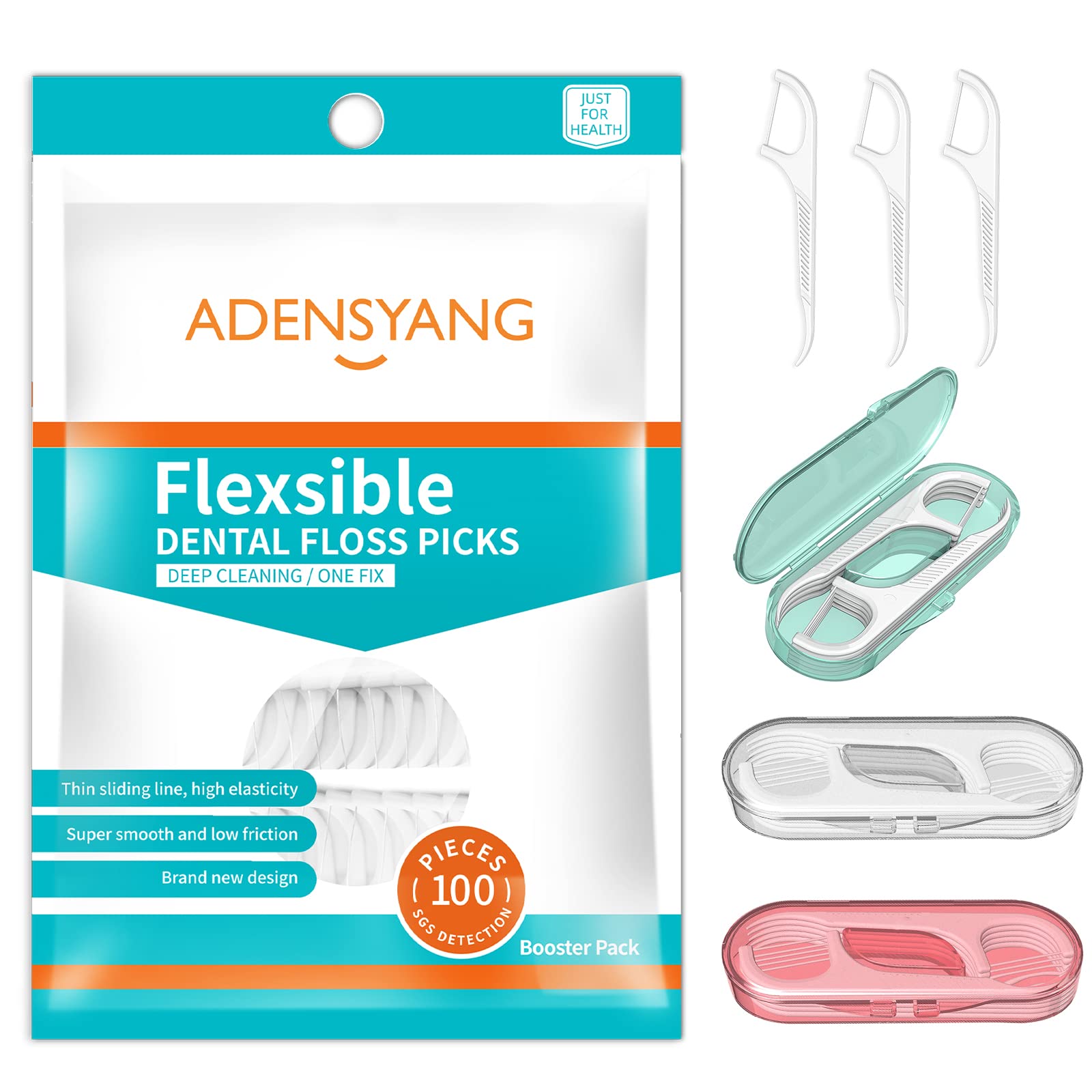 Dental Floss Picks 130 Count - Super Strong Floss with Good Elasticity for Teeth Cleaning | Travel-Friendly with Pink, White & Green Case (3 Boxes) | Perfect for Home, Office & On-The-Go Oral Care