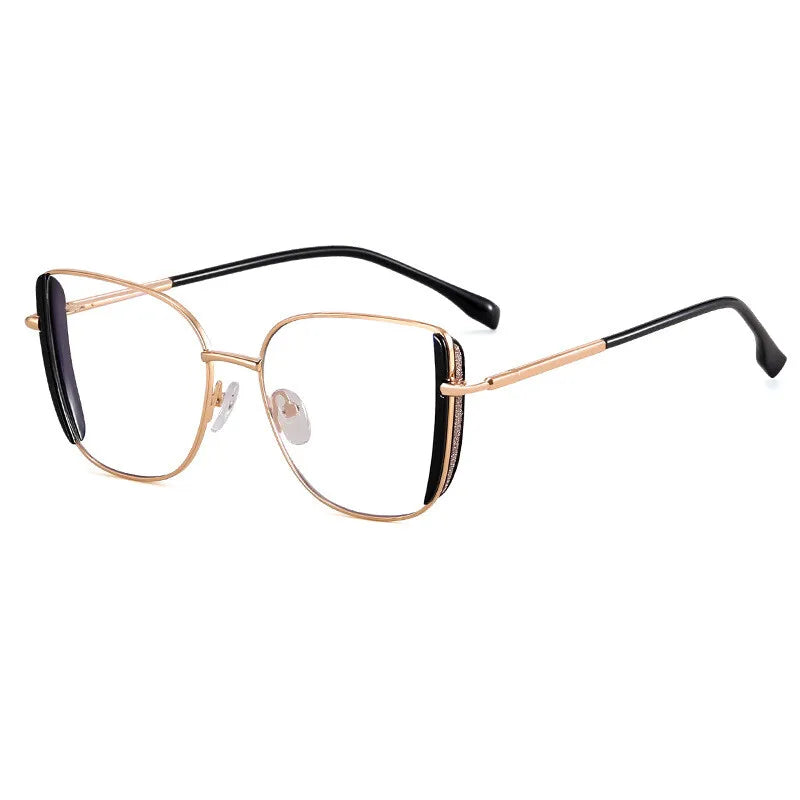CCspace Women's Full Rim Square TR90 Titanium Eyeglasses - Lightweight & Durable Frame for Work, Reading & Daily Use (Model 300377)