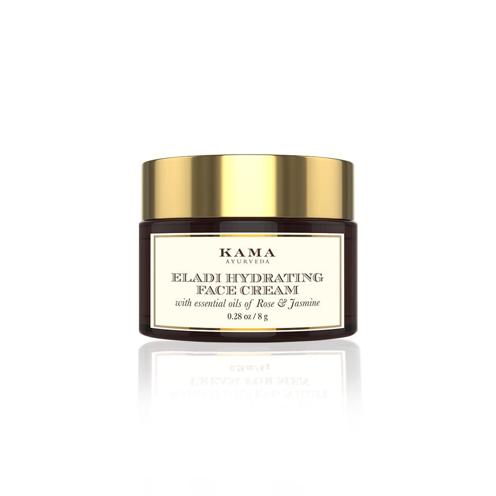 Kama Ayurveda Eladi Hydrating Face Cream 8g - Natural Moisturizer for Dry Skin, Ayurvedic Skincare for Glowing Complexion | Perfect for Daily Hydration & Nighttime Nourishment