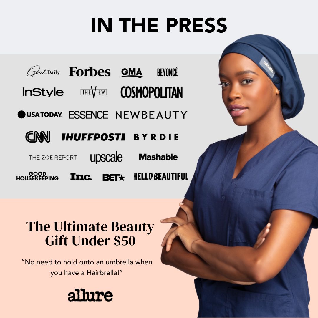 Premium Satin-Lined Hairbrella Scrub Cap Bundle (2 Pack) - Soft Surgical Hat for Nurses, Doctors & Healthcare Workers - Protect Hair During Shower & Medical Procedures