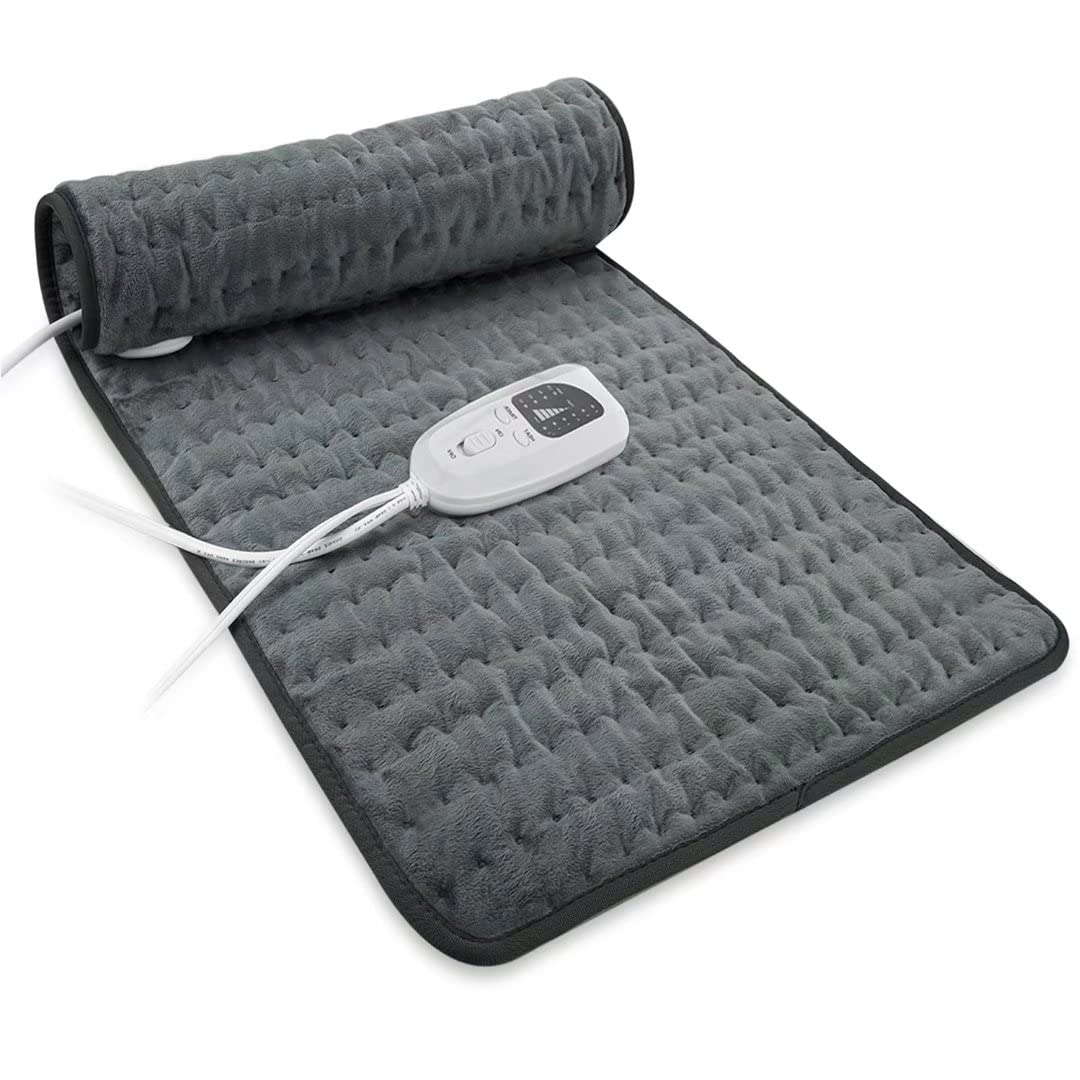VANKADA Electric Heating Pad with Moist & Dry Heat Therapy - Adjustable Temperature & Timer Settings for Back Pain Relief, Muscle Relaxation & Comfort at Home or Office