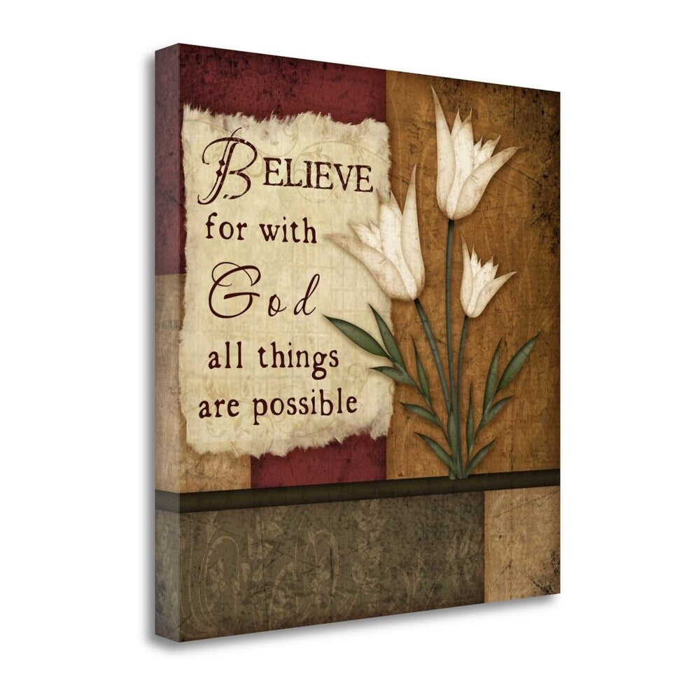 Believe By Jennifer Pugh - Premium Fine Art Giclee Print on Gallery Wrapped Canvas - Ready to Hang Wall Decor - Perfect for Living Room, Bedroom & Office Inspiration