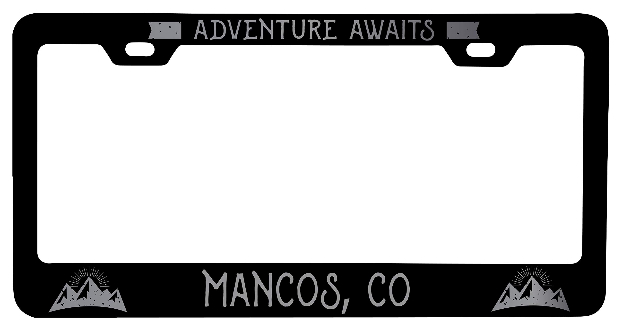 Laser Etched Black Metal License Plate Frame - Personalized Vanity Plate for Cars & Trucks - Perfect for Colorado, Mancos & Custom State Pride - Durable & Stylish Auto Accessory for Gifts & Personal Use