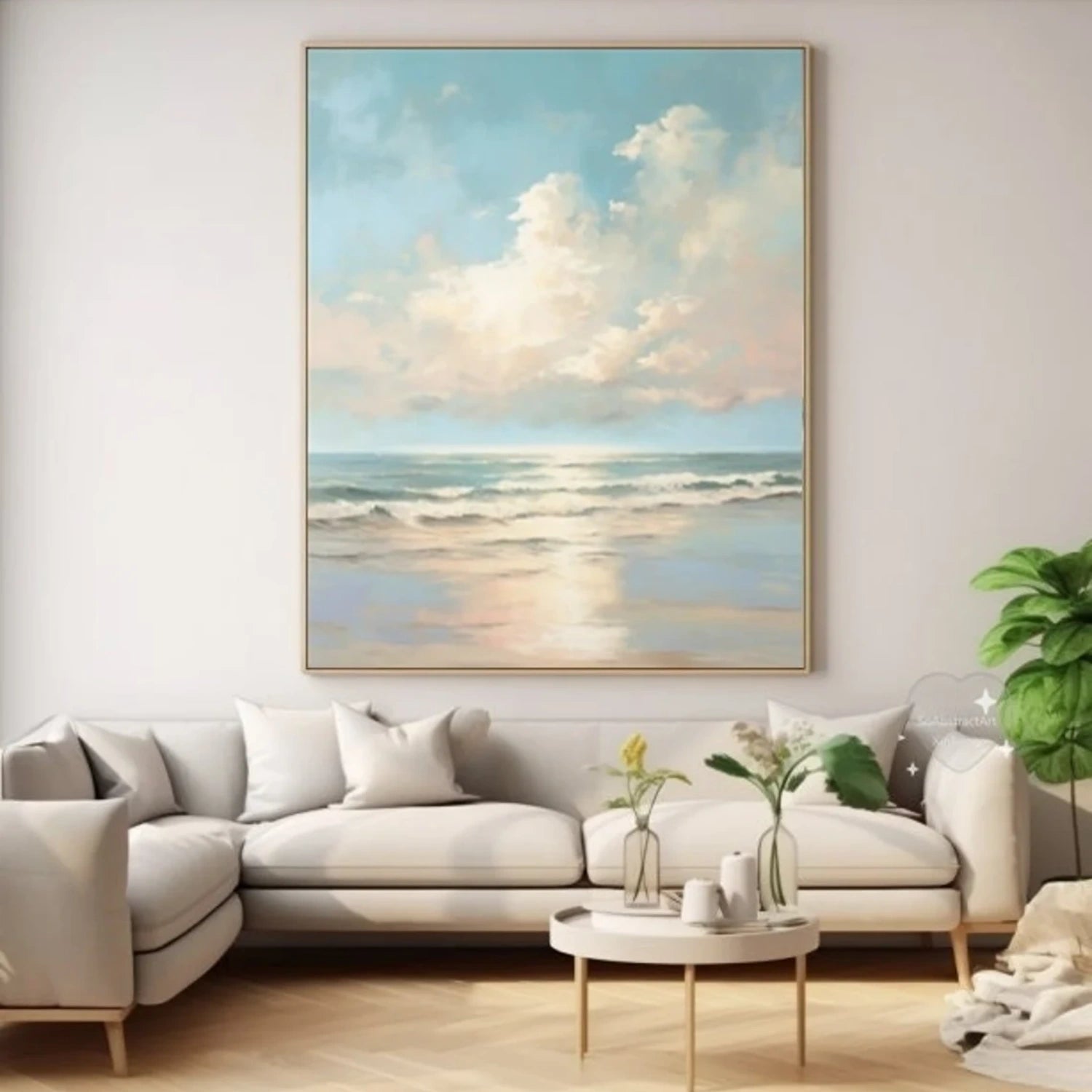 Ocean and Sky Painting #OS 233 - Stunning Coastal Wall Art for Living Room, Bedroom & Office Decor