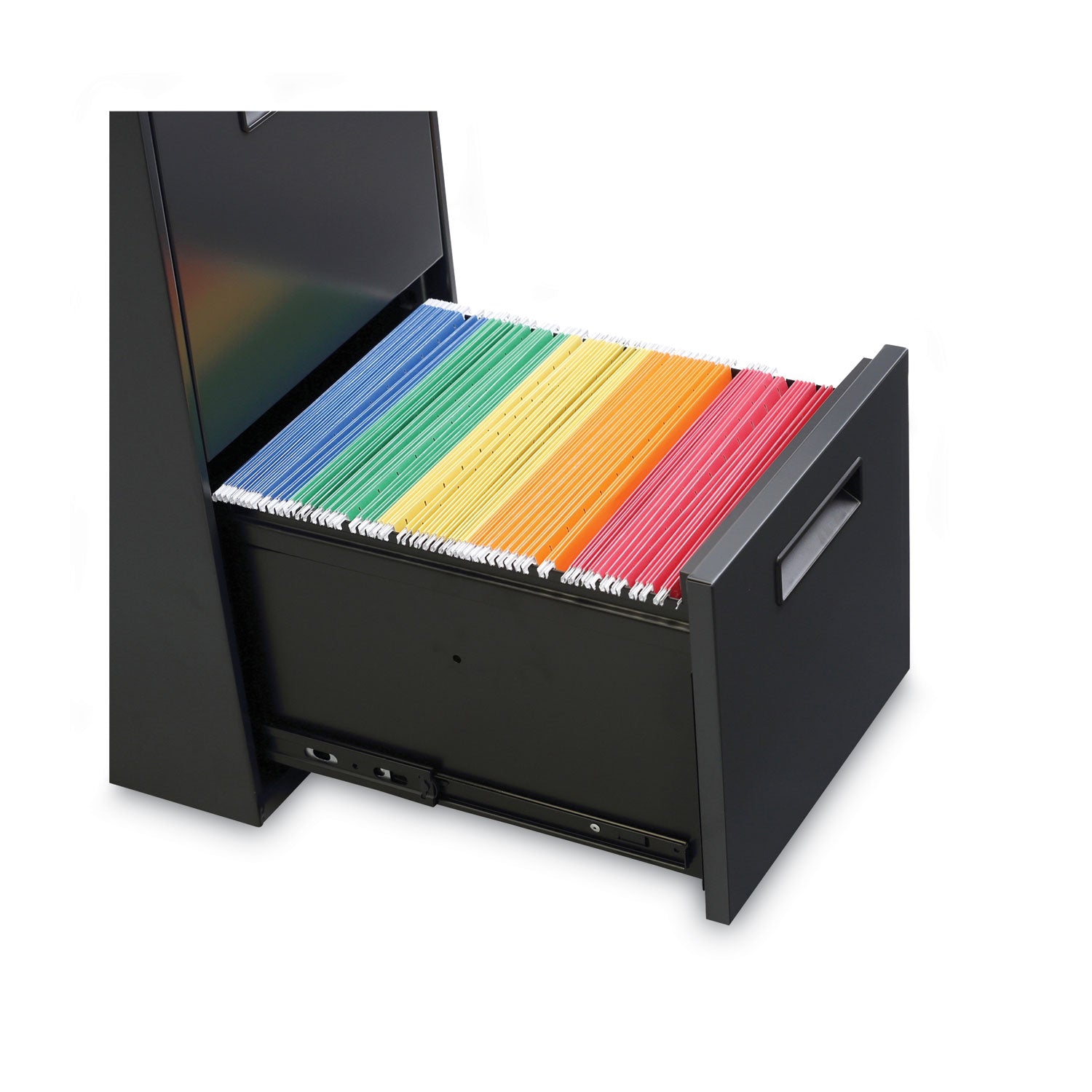 Alera® Left or Right File Pedestal with 2 Legal/Letter Size Drawers - Charcoal Office Storage Cabinet (14.96
