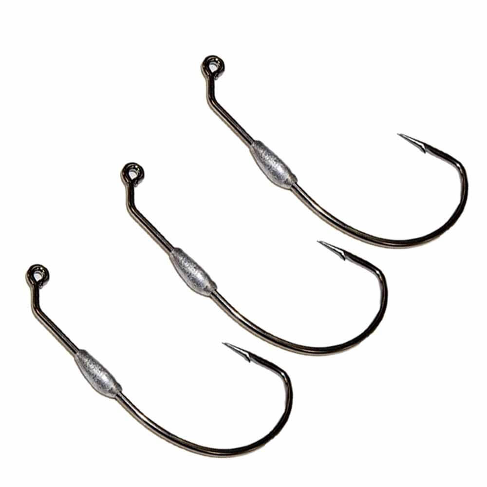 Gambler 1/8OZ Weighted Swimbait Hooks 3PK - Premium Fishing Hooks for Bass, Walleye & Freshwater Fishing | Perfect for Soft Plastic Swimbaits & Artificial Lures
