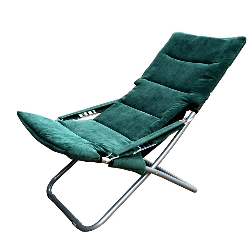 Comfortable AXDWFD Lounge Chair - Thickened Padded Folding Chair for All Seasons | Perfect for Office, Maternity, Lunch Break & Leisure | Green Color | Ideal for Home, Office & Outdoor Relaxation