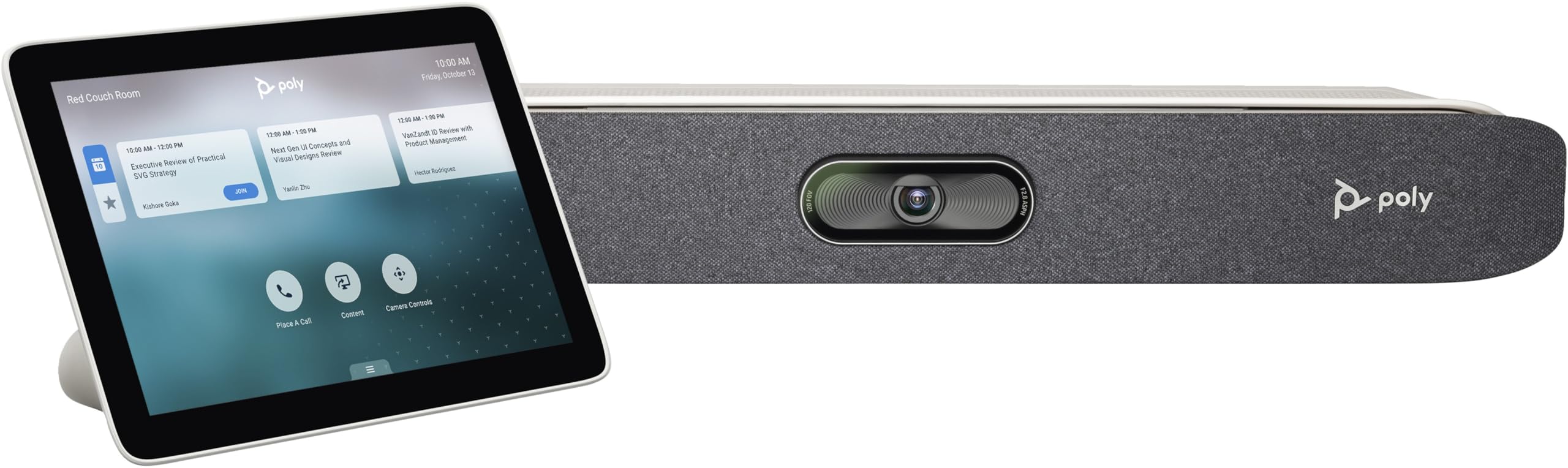 HP Poly Studio X30 All-in-One Video Bar with Poly TC8 Controller - 4K Conference Camera, Noise Canceling Mic & Speaker for Zoom/Teams Meetings (Home Office & Conference Room)