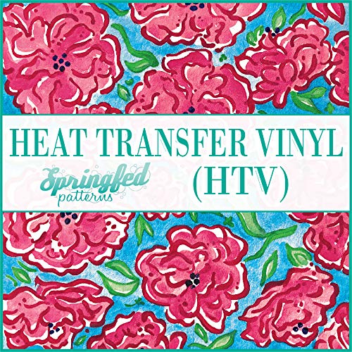 Floral Pattern Heat Transfer Vinyl HTV 12x36 Inch - Large Flower Design for T-Shirts, DIY Crafts & Apparel Decoration | Perfect for Custom Clothing, Tote Bags & Home Decor Projects