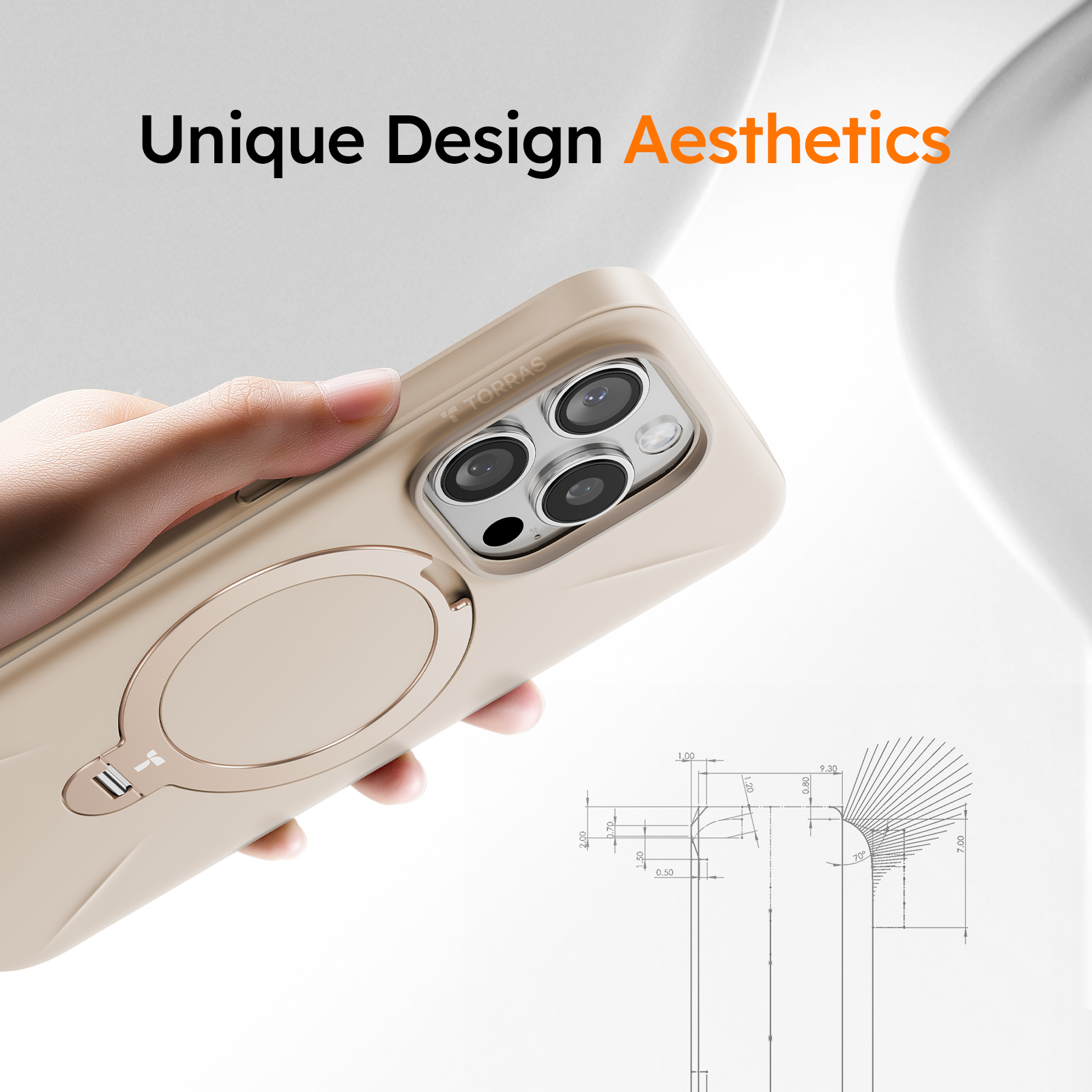 Ostand Spin Fusion 360° Rotating Phone Stand Holder for iPhone 16 Pro Max - Perfect for Desk, Bedside, Kitchen & Video Calls