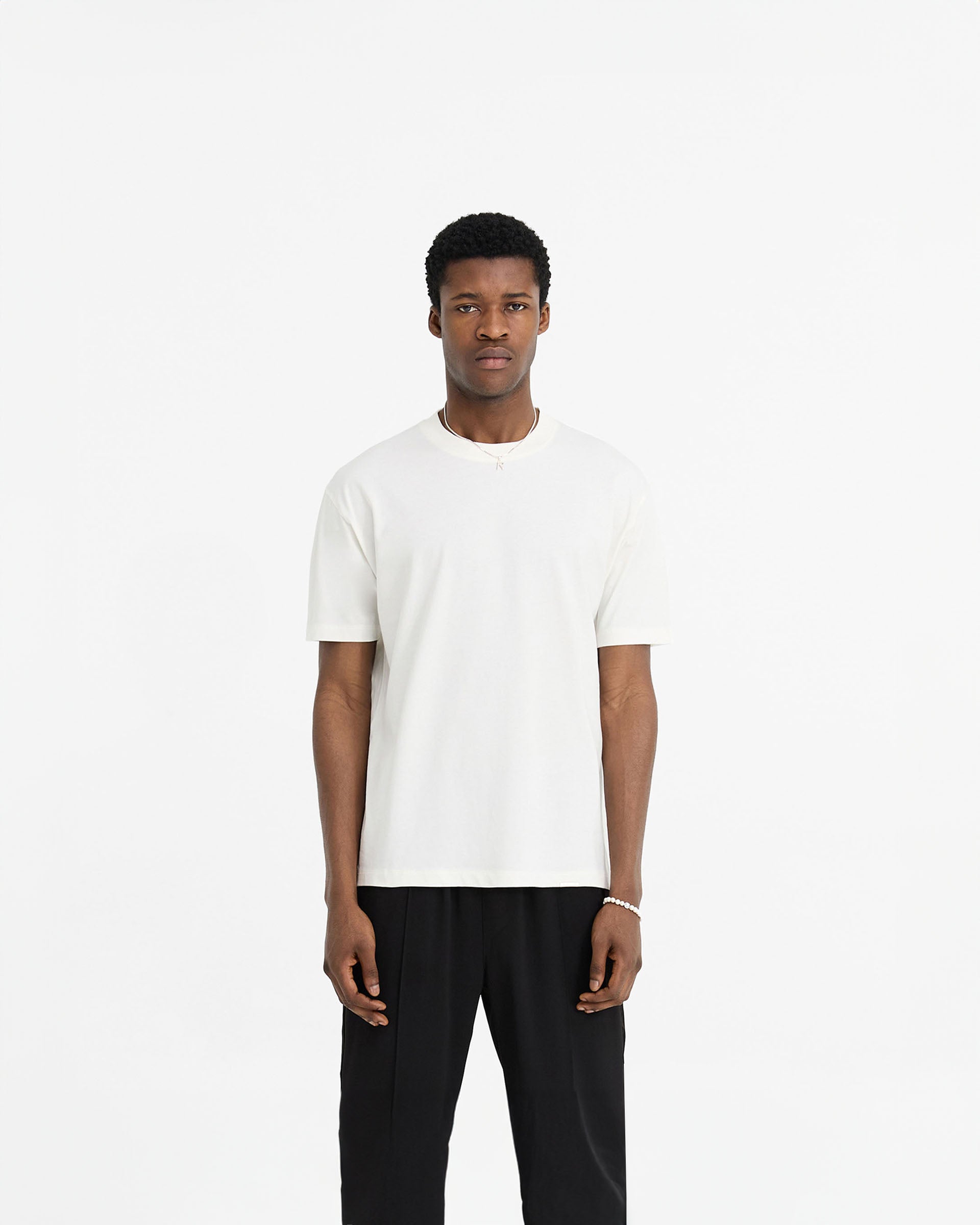 Initial T-Shirt - Flat White Cotton Tee for Men & Women | Casual Wear, Everyday Outfit, Gift Idea