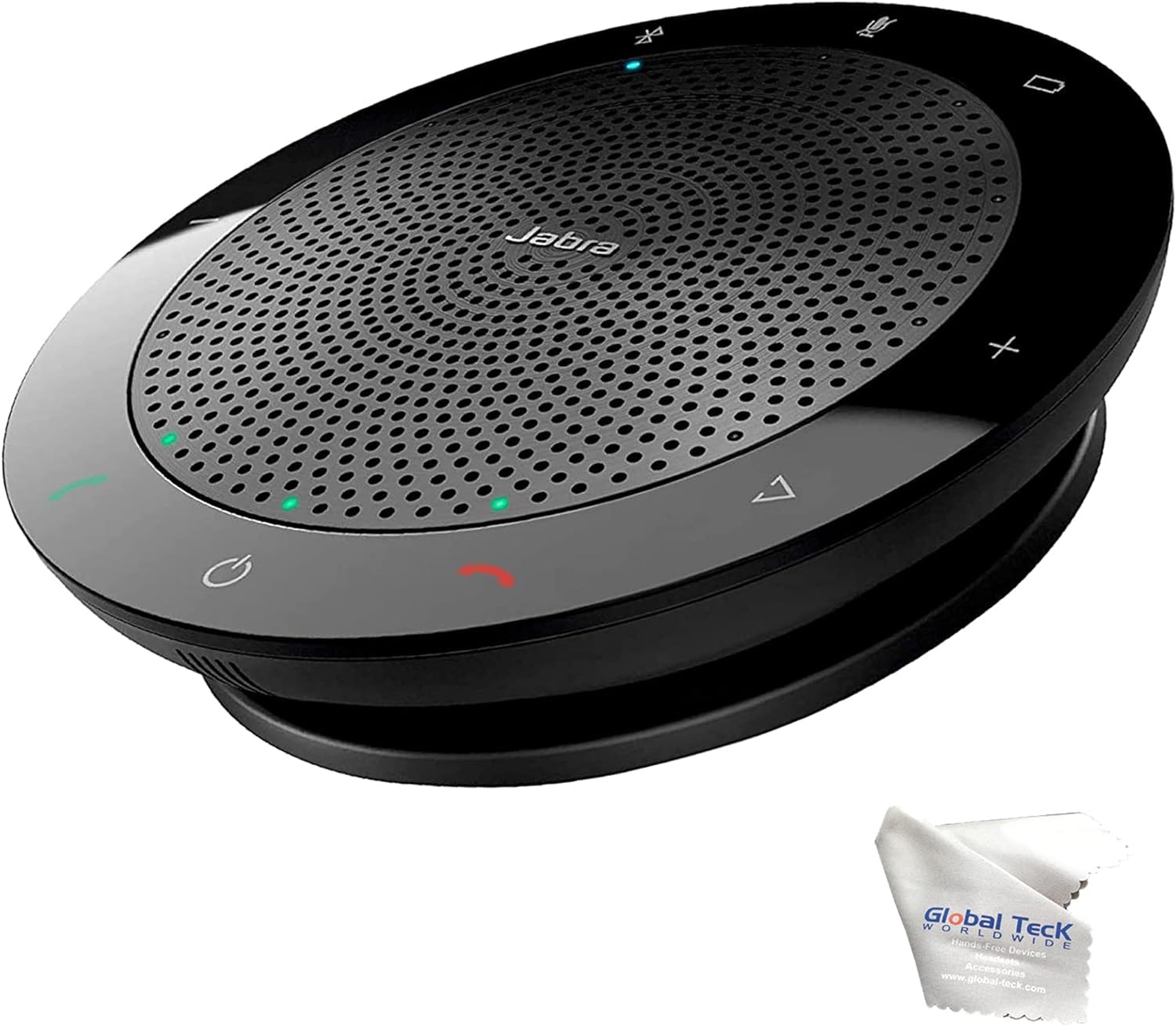 Jabra Speak 510 Wireless Bluetooth & USB Speakerphone - Certified for Microsoft Teams | HD Voice Conference Speaker for Laptop, PC, Mobile Phone | Perfect for Zoom Meetings, Webinars, Remote Work & Online Classes | Includes Carrying Pouch & Gold Support Plan