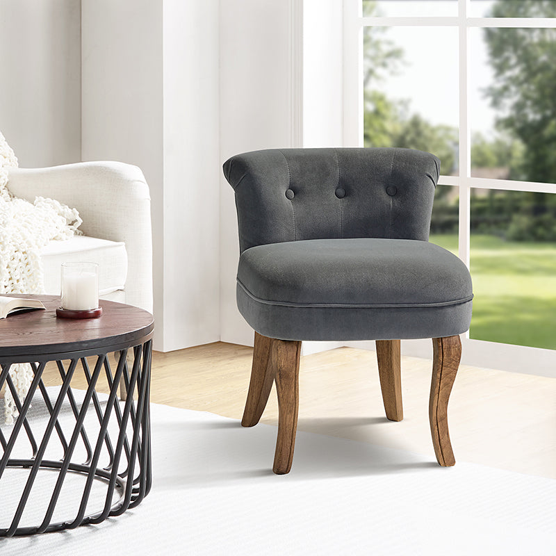 Moises Velvet Vanity Stool with Optional Types - Elegant Makeup Stool for Dressing Table, Bedroom & Bathroom