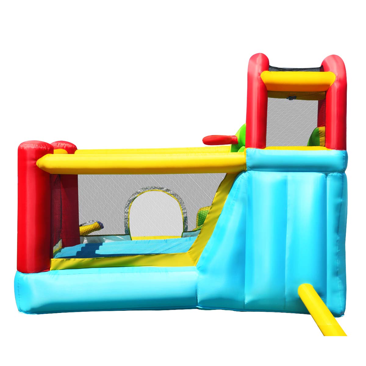 **HONEY JOY Inflatable Water Slide & Bounce House with Splash Pool & Climbing Wall - Indoor/Outdoor Blow Up Water Slide for Kids & Adults (735w Blower Included) - Perfect for Backyard Parties, Summer Fun & Family Gatherings**